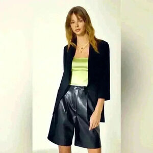 Aritzia Wilfred Chevalier Open-Front
Blazer Jacket Black